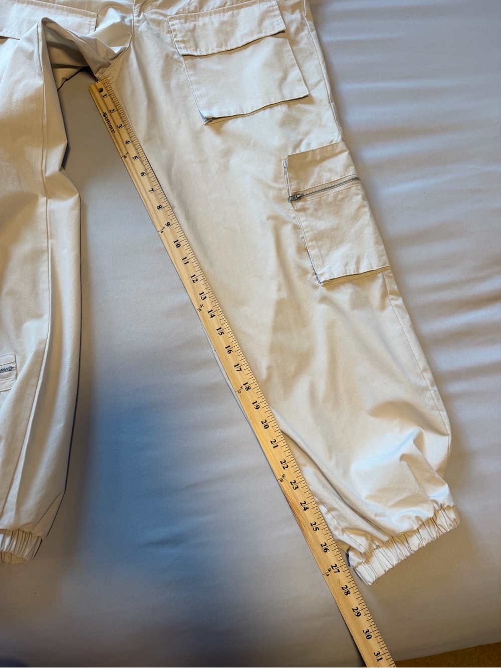 Beige Utility Cargo Joggers for Women - Picture 5 of 8